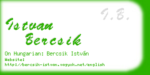 istvan bercsik business card